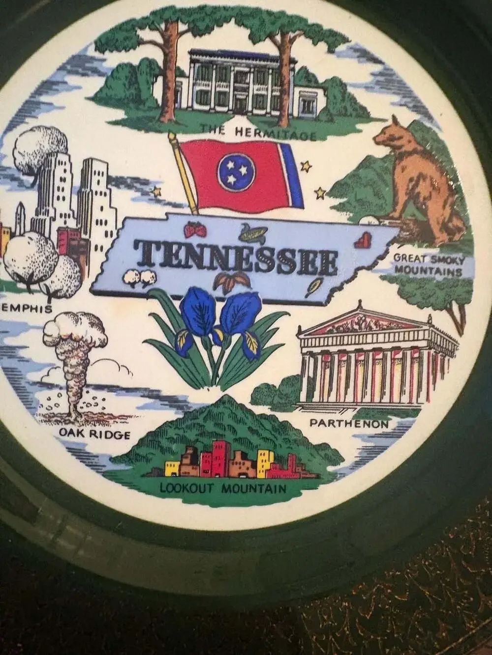 Homer Laughlin Tennessee State Souvenir Collector Plate